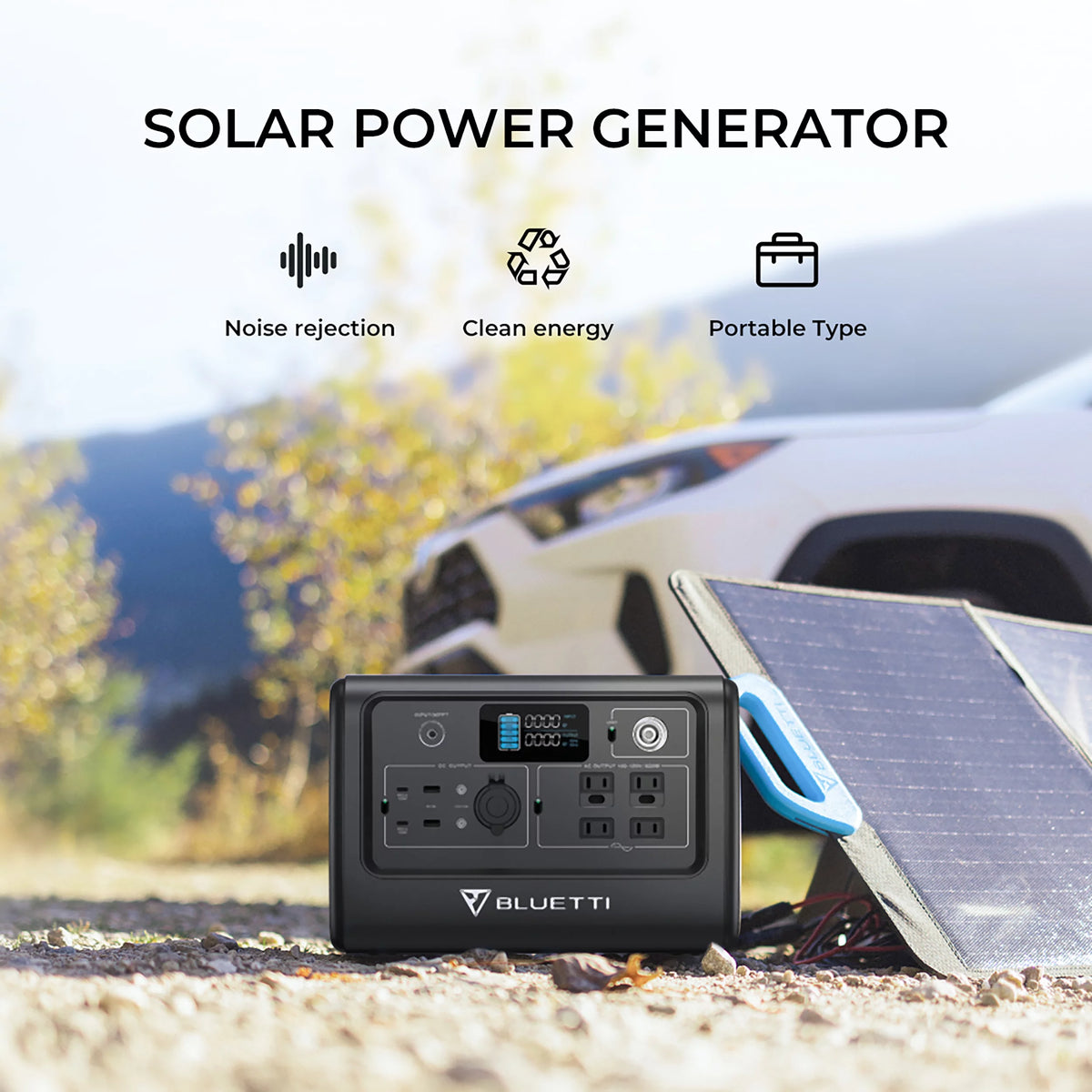 Portable Power Station 716Wh 800W Solar Generator with Carry Bag X1702