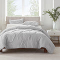 Gray King 3-Piece Pleated Duvet Set P311759