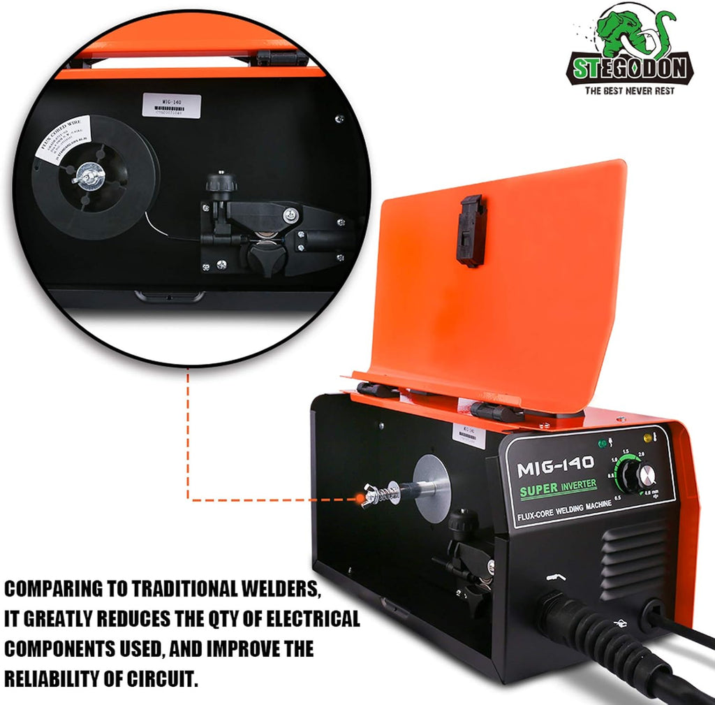 Portable 140 Welder Flux Core Wire Automatic Feed Welding Machine I14830