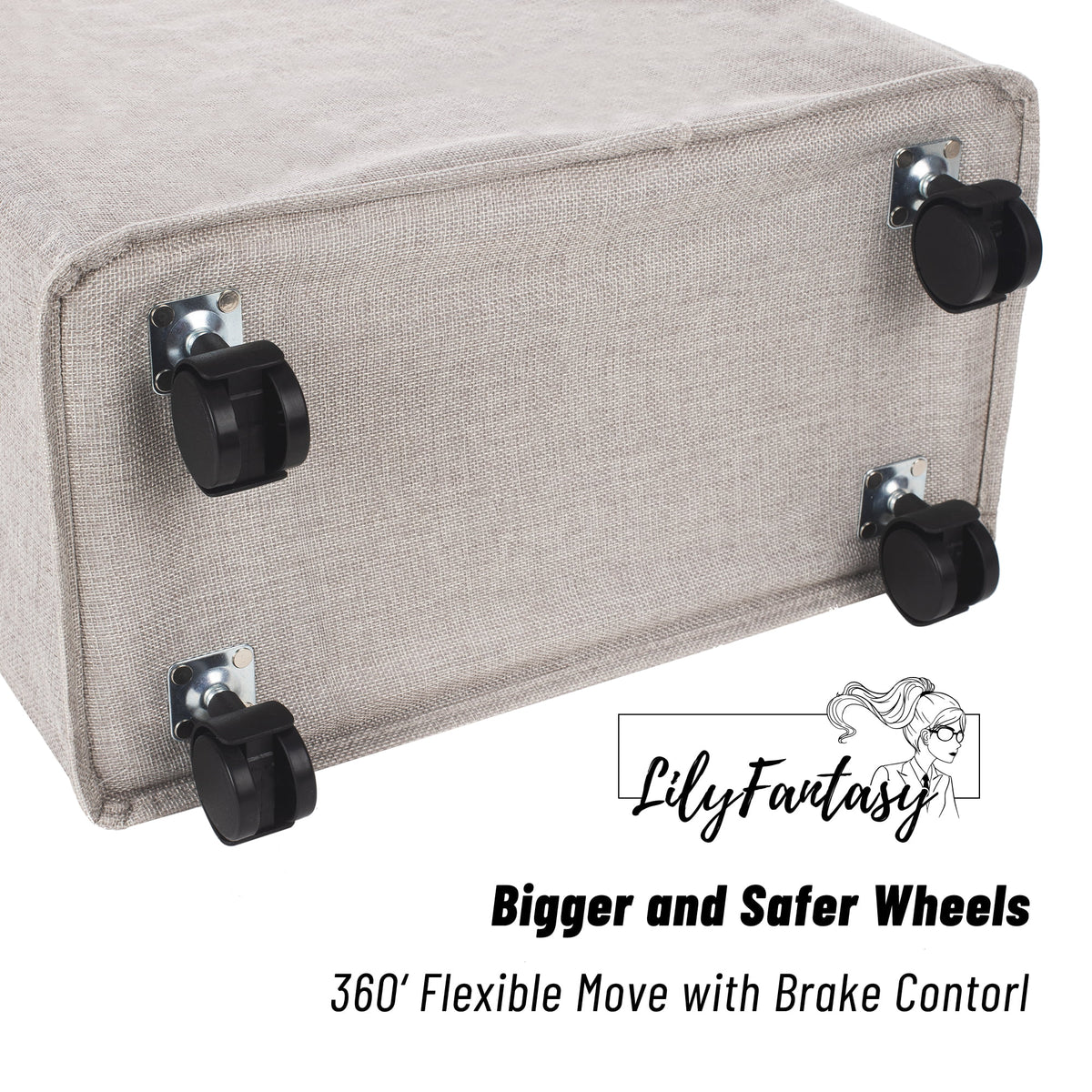 X-Large Slim Collapsible Laundry Basket with Wheels S8187