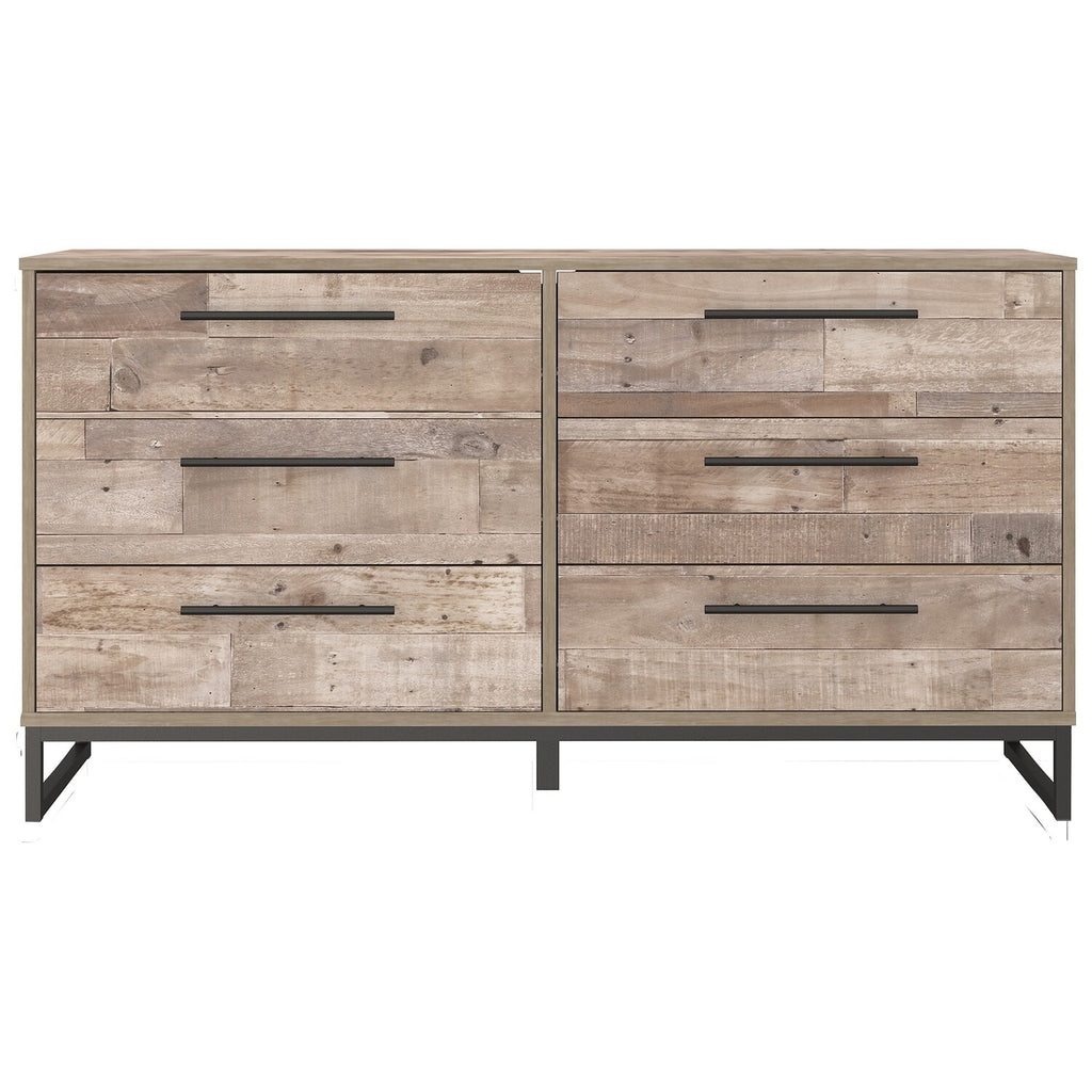 6 Drawer Wooden Dresser with Metal Legs K994016