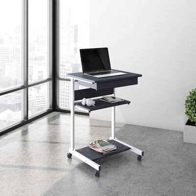 Rolling Laptop Cart with Storage S9585