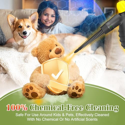 1050W Handheld Pressurized Steam Cleaner with 9 Accessories Y367248