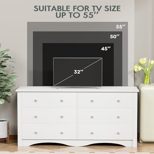 Black 6 Drawer Wood Dresser T692056