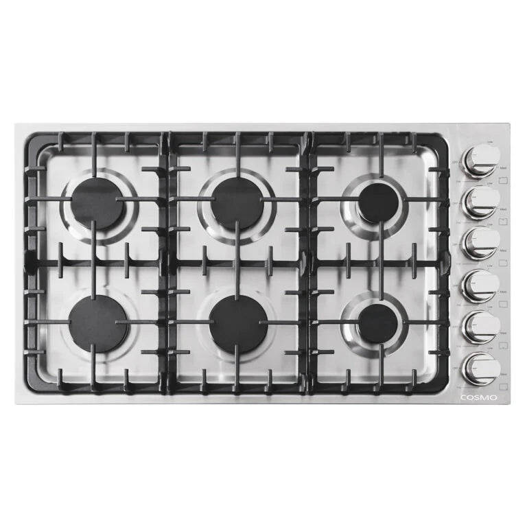 36 Gas Cooktop in Stainless Steel with 6 Burners T233482