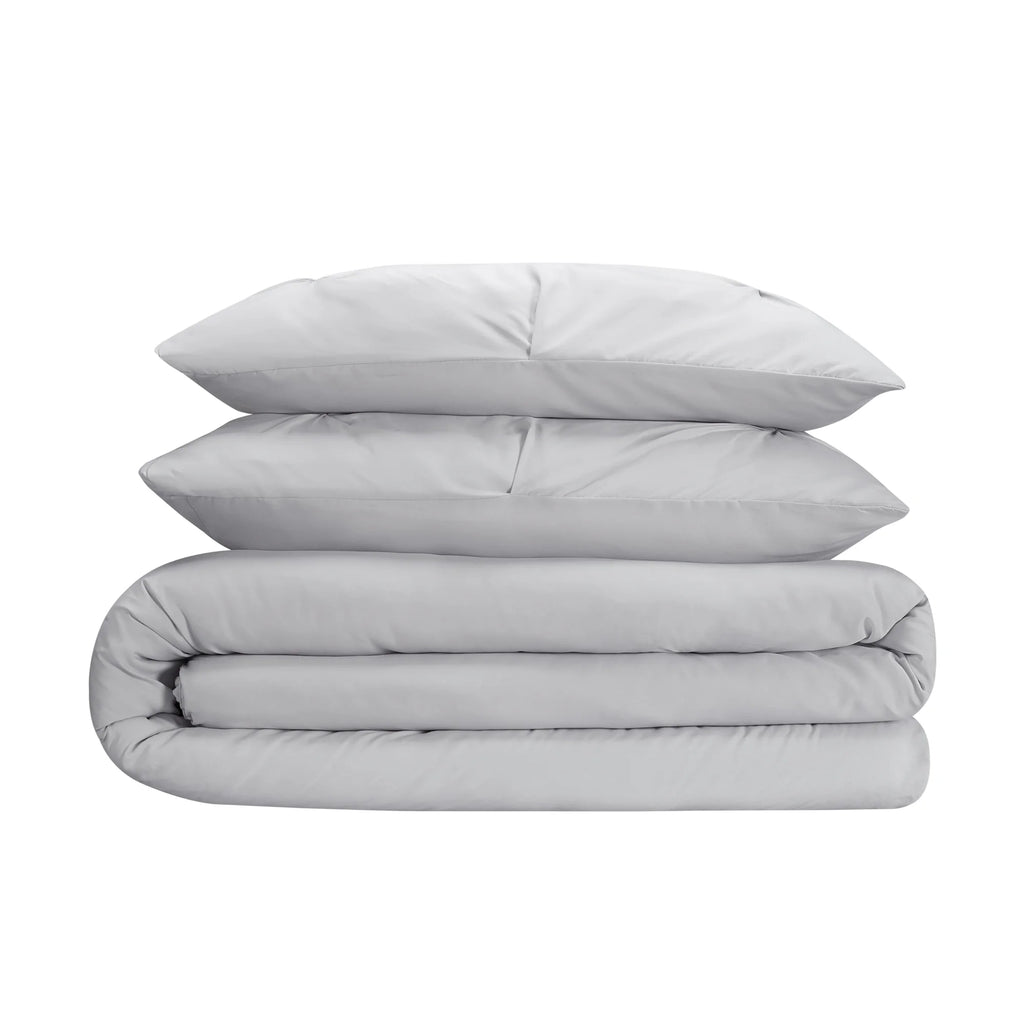 Gray King 3-Piece Pleated Duvet Set P311759