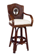 Swivel Rattan & Wicker Barstool D35381