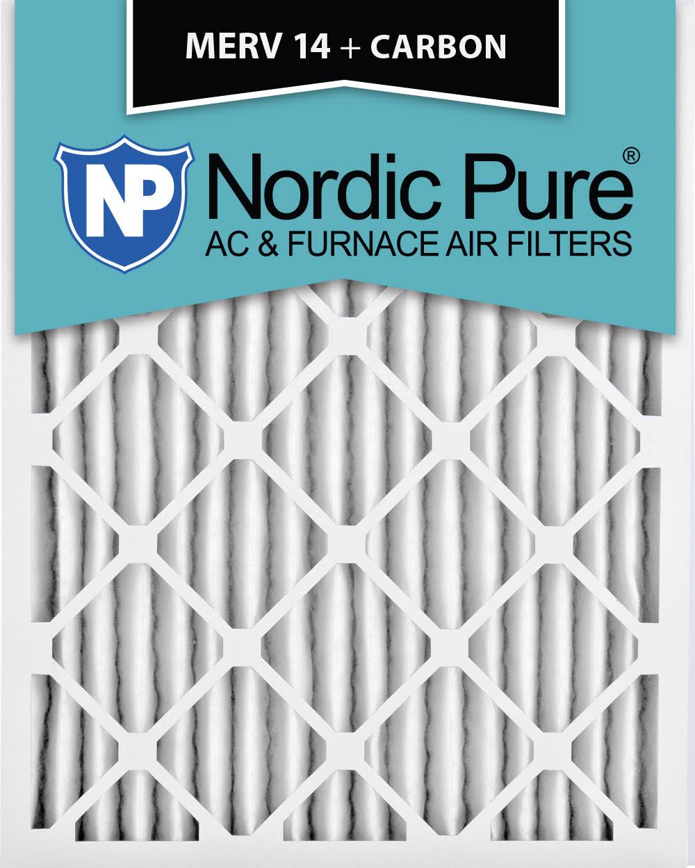 16x25x2 MERV 14 Carbon AC Furnace Air Filters Qty 12 A608