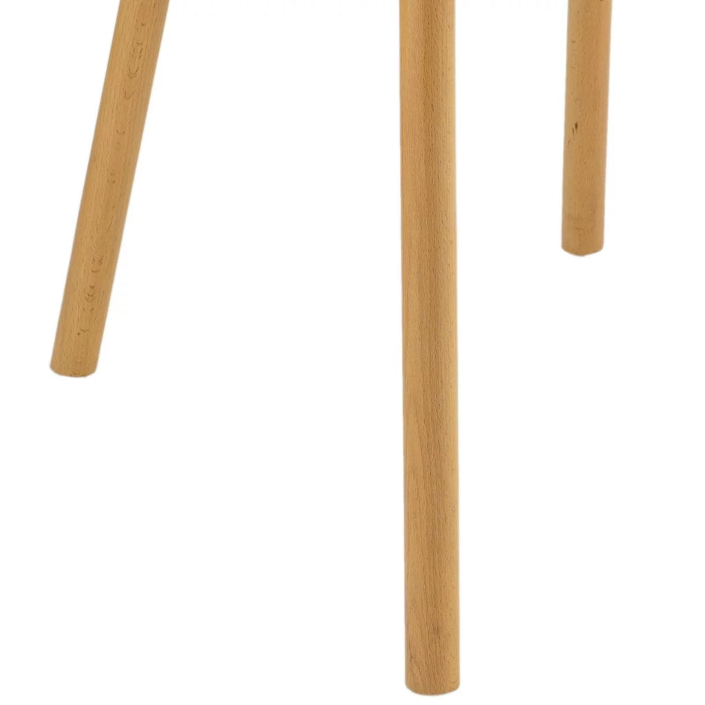 24 Inch Cane Rattan Beech Wood Dining Chair Set of 2 P636