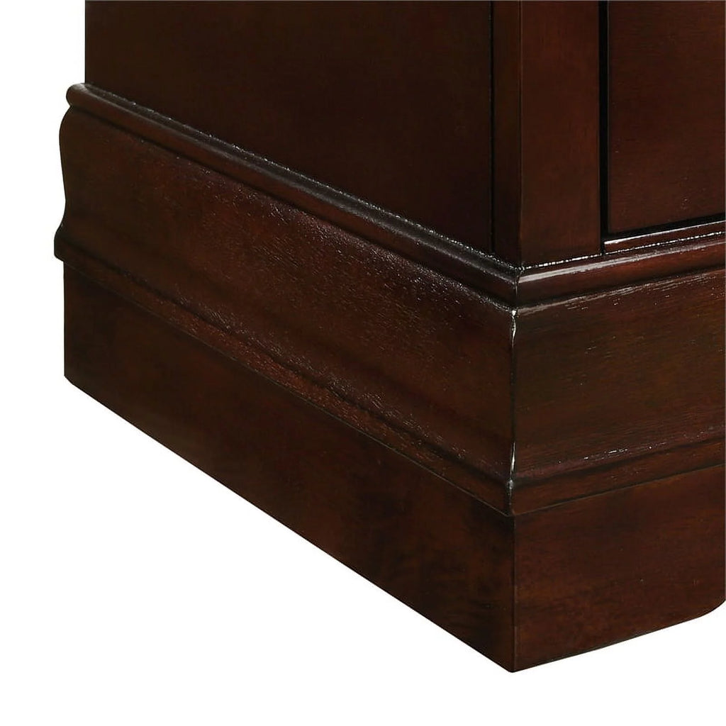 Cherry Wood 6-Drawer Dresser & Mirror T437860