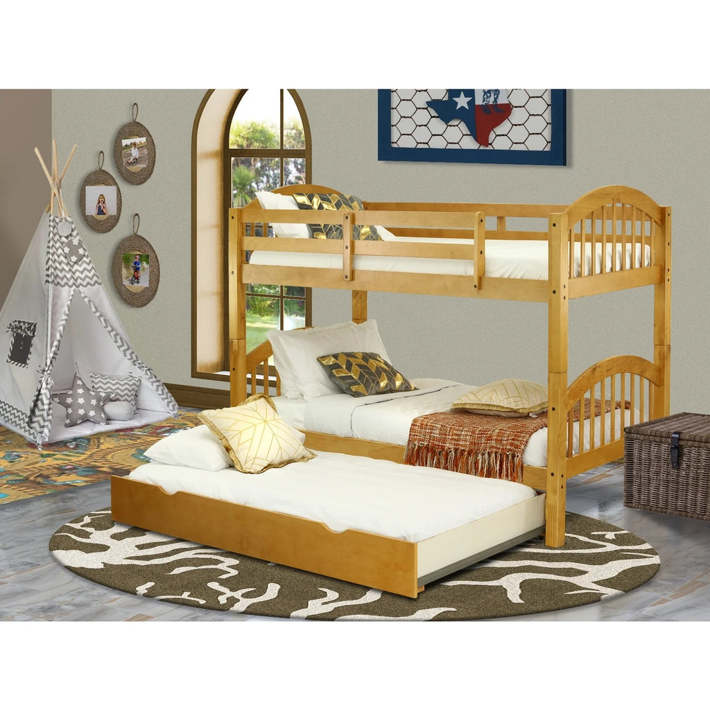 Twin Bunk Bed with Convertible Trundle & Drawer B47163