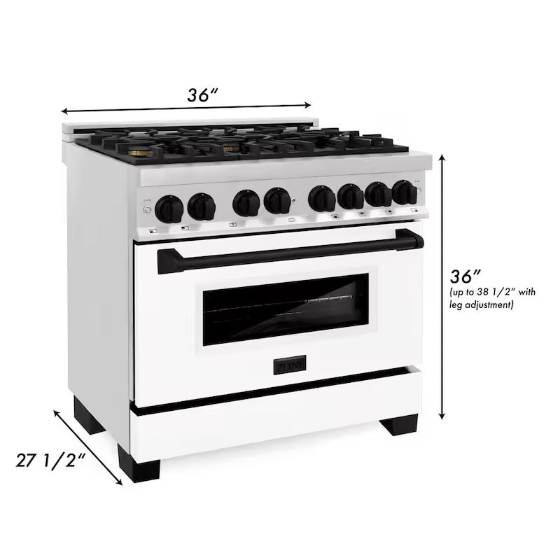 36 in. 6 Burner Dual Fuel Range in Stainless Steel A59717