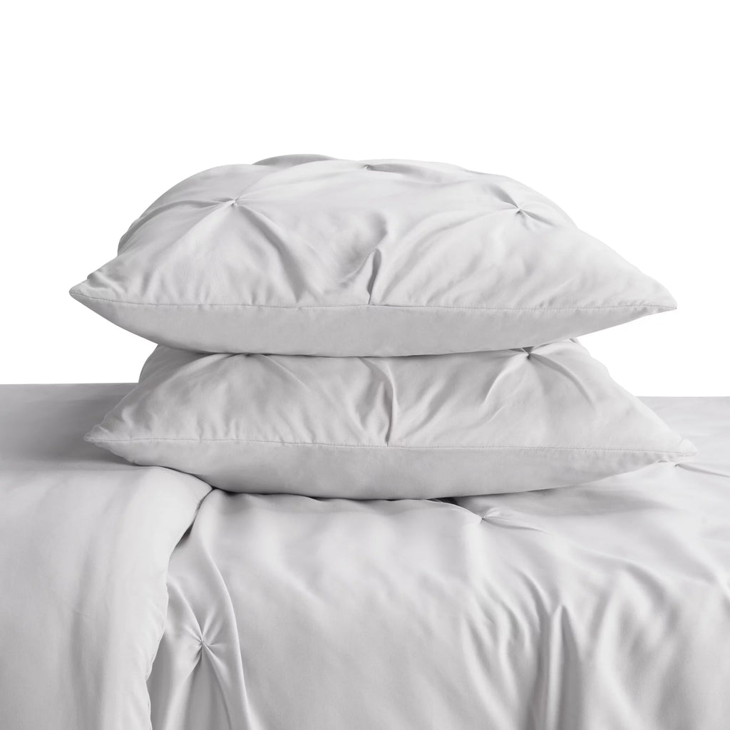 Gray King 3-Piece Pleated Duvet Set P311759