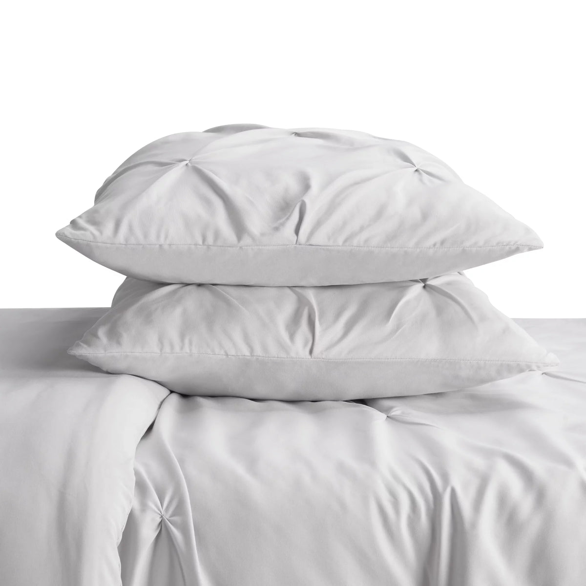 Gray King 3-Piece Pleated Duvet Set P311759