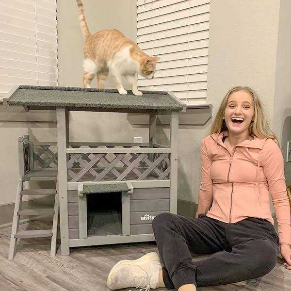Outdoor & Indoor Cat House C639