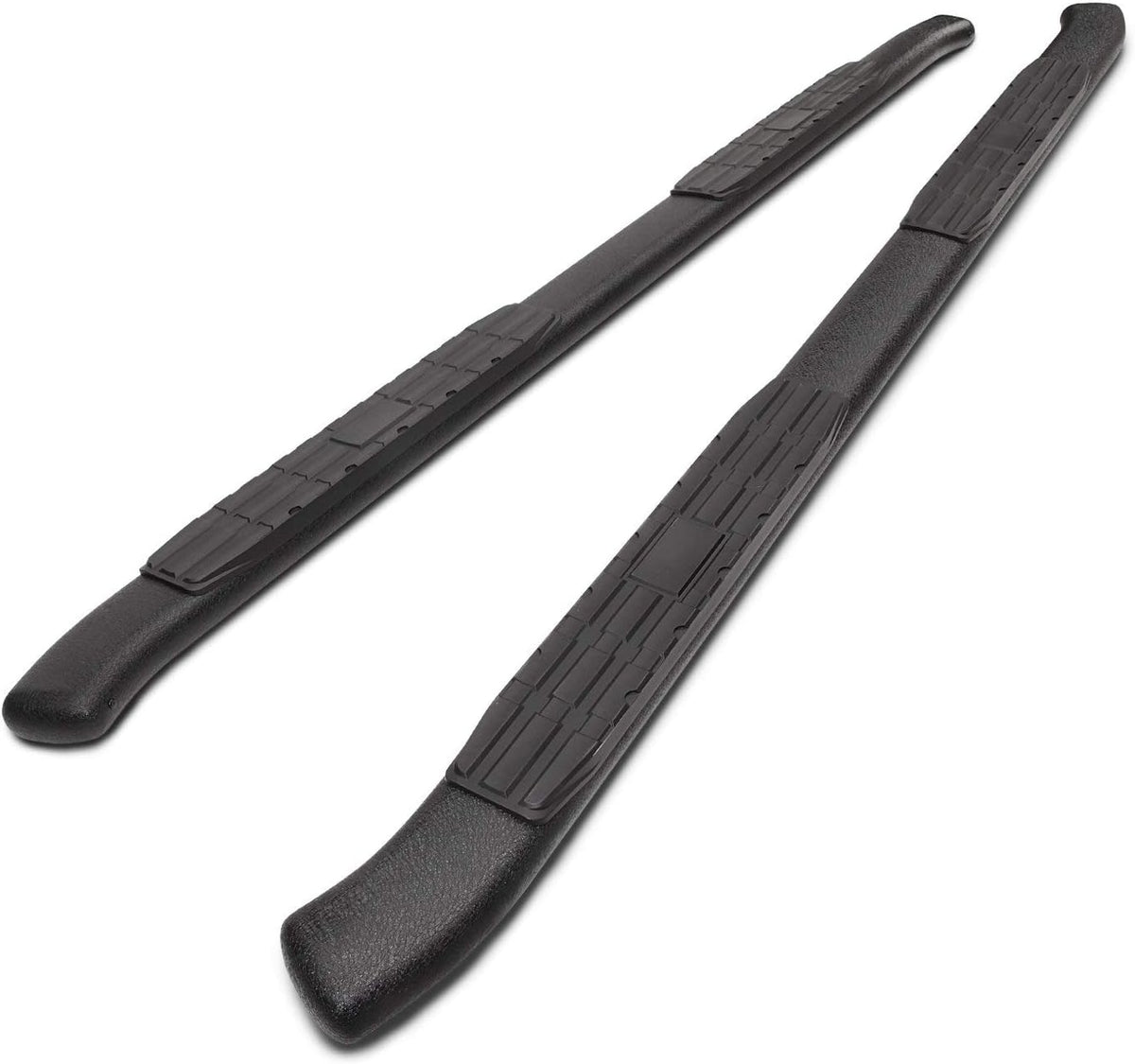 Black 2Pcs Oval Bend Side Steps Z3150