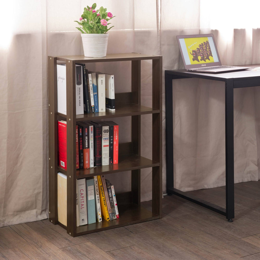 3-Shelf Bookcase Brown Z419