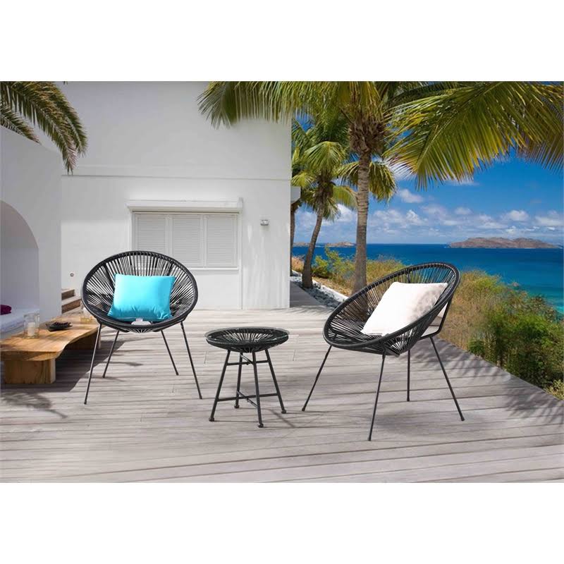 Steel 3 Piece Patio Bistro Set H350385