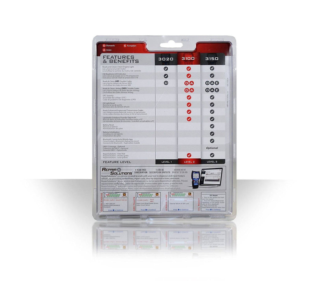 Diagnostic Code Reader Scan Tool with ABS and Srs Y2597
