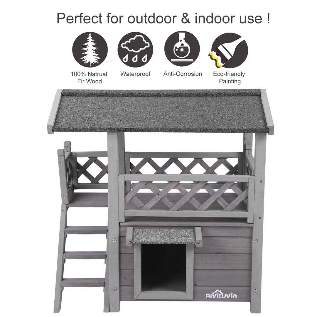Outdoor & Indoor Cat House C639