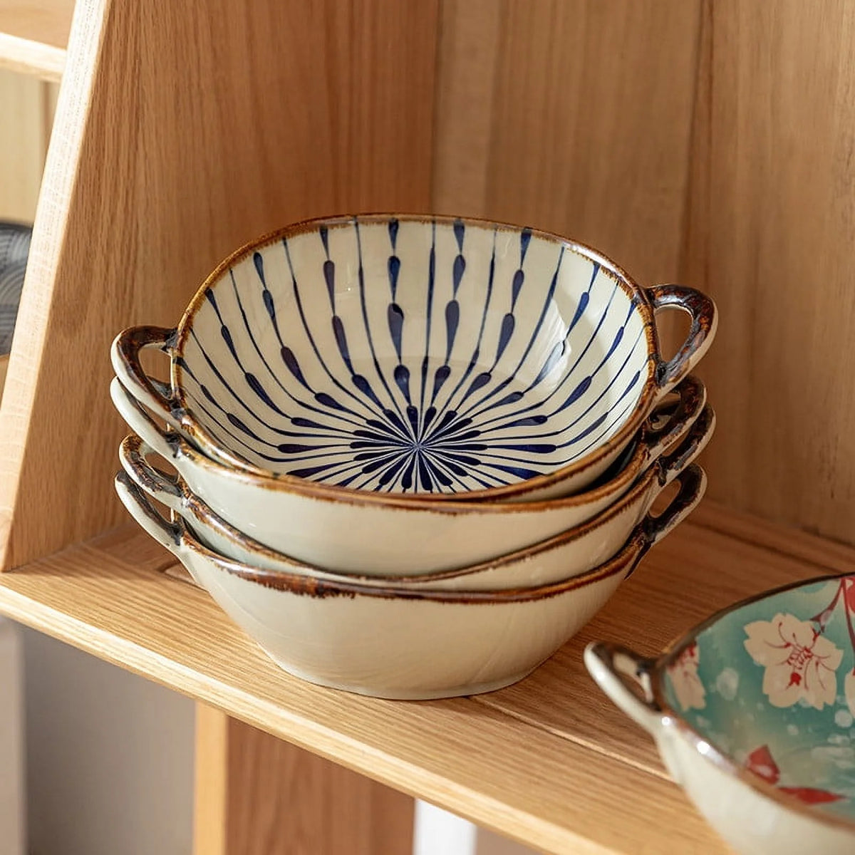 7.5 Inch 24 Oz Ceramic Serving Bowls Set Z79855