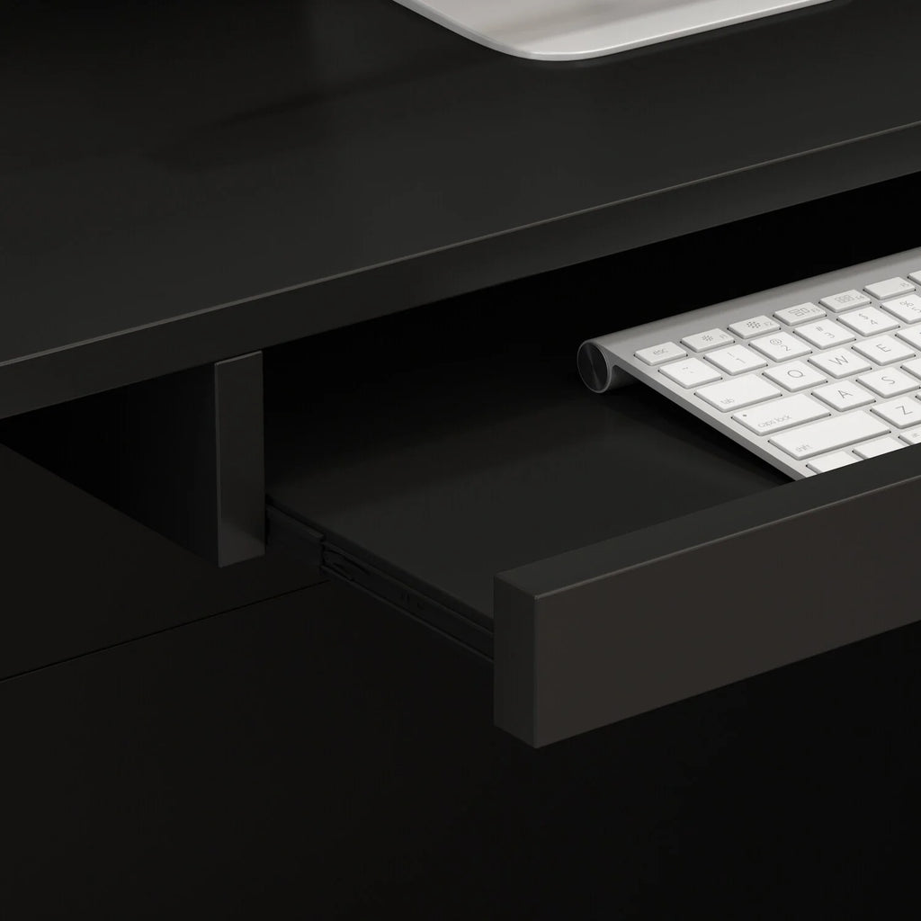 Black or White Marbled Wood L-shaped Reception Desk P482