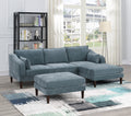 5pc Modular Sectional Set with Armless Chair Corner Wedge and Ottoman L760
