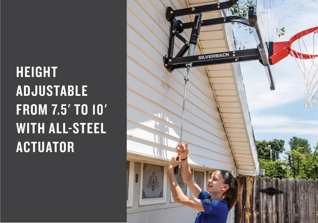 Wall Mounted Adjustable-Height Basketball Hoop A700