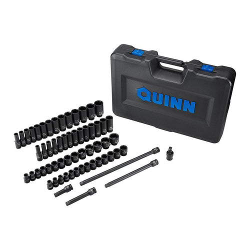 1/2 in. Drive SAE and Metric Impact Socket Set, 61-Piece F61903