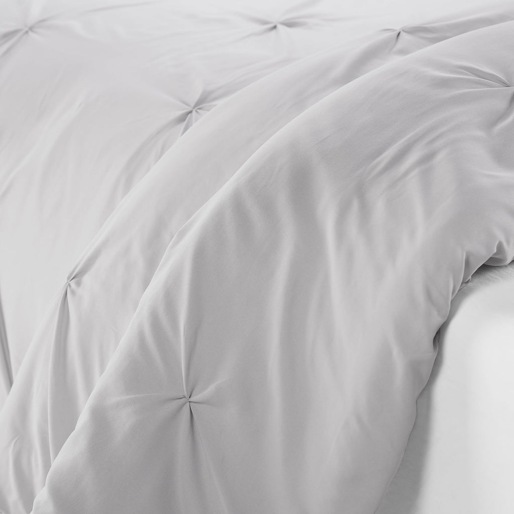 Gray King 3-Piece Pleated Duvet Set P311759